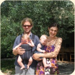 45-Jul27 Parents and kids on vacation, Roussillon, Provence Kids are 6 months